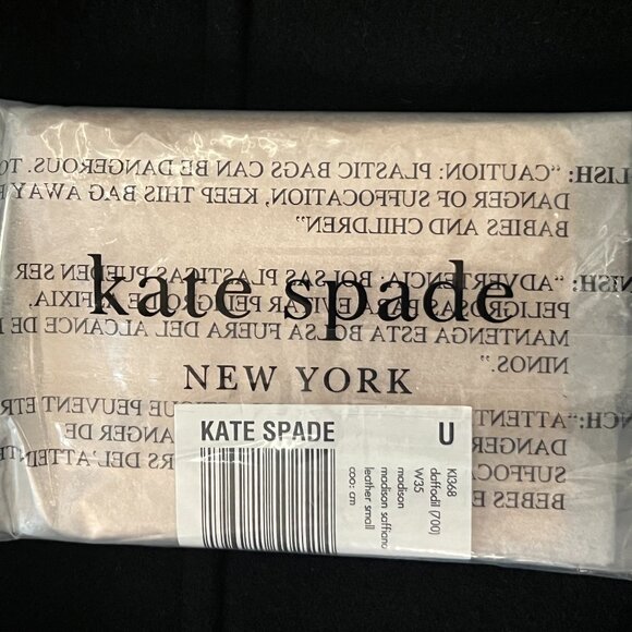 KATE SPADE Madison Yellow Daffodil Saffiano Leather Gold Card Case Wallet NWT - Picture 3 of 4
